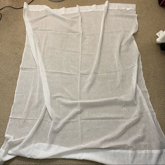 Two White Sheer Curtains - Picture 2 of 3